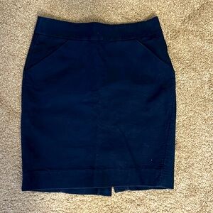 Jcrew navy pencil skirt